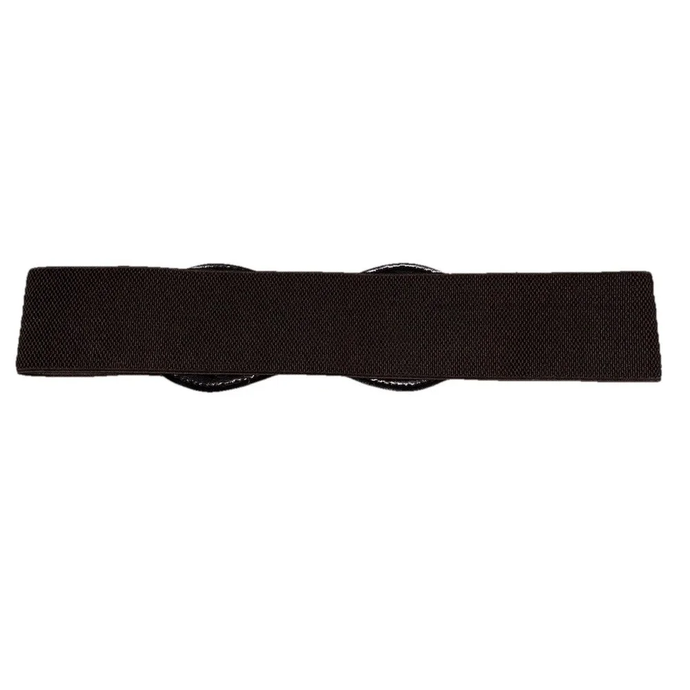 Belt Women's L Brown Elastic Brushed Leather Western Boho Prairie 2.5